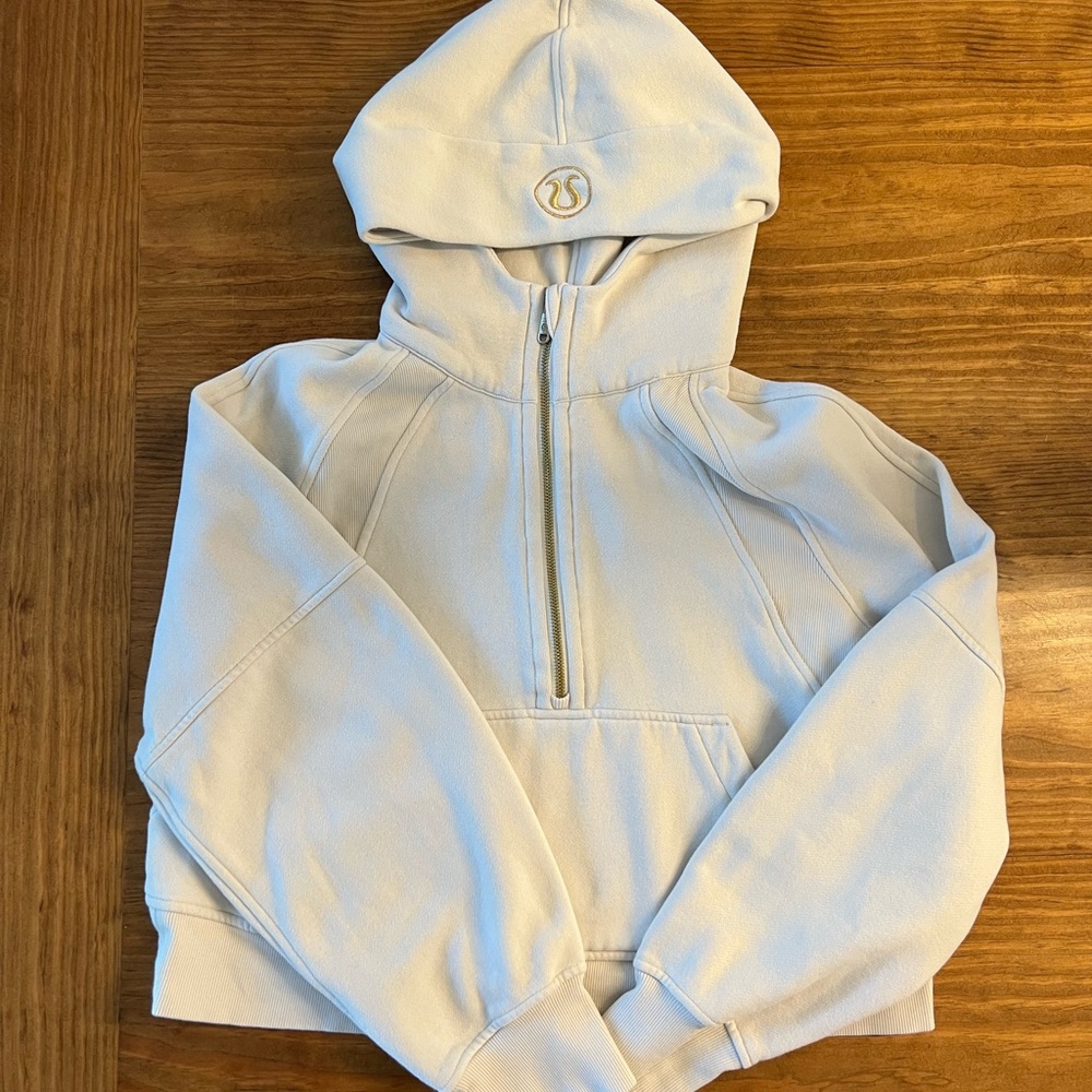 Lululemon Scuba Oversized Half Zip Hoodie with gold details